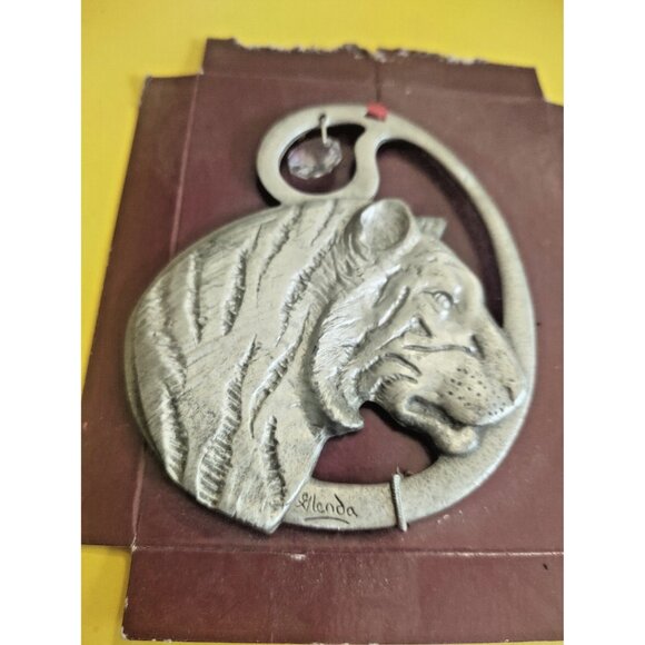 Vintage Pewter Hanging Animal Ornaments set of six signed "Glenda" - Picture 8 of 16